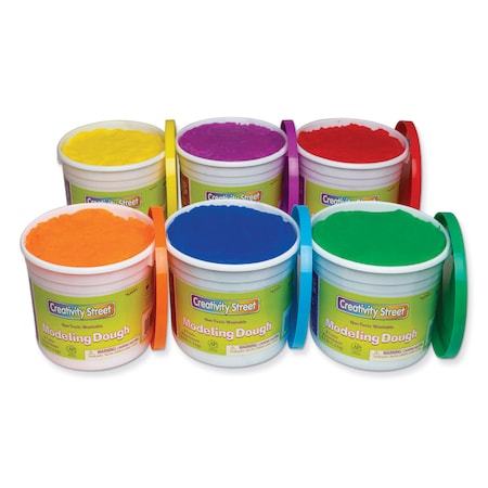 Creativity Street Modeling Dough, 6 Assorted Colors, 3.3 lb. Per Color, 6 Pieces PAC4076